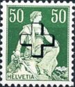 Helvetia with Sword (cross overprint)