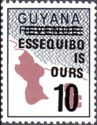 10 on 3c Map of Guyana