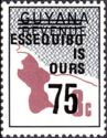 75 on 3c Map of Guyana