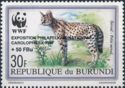 Serval (Leptailurus serval) - Overprints and Surcharged