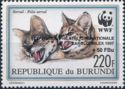 Serval (Leptailurus serval) - Overprints and Surcharged