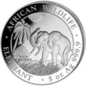 500 Shillings (African Wildlife - Elephant 5 Oz.)