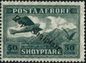Airplane Crossing Mountains, overprinted