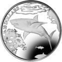 10 Dollars (Great White Shark - Silver)