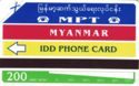 Myanmar Year - Idd Phone Card