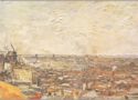 "Vue de Paris, prise de Montmartre", fin de l'ete 1886
