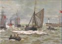 "L'Entree du Port de Honfleur" (detail), 1867