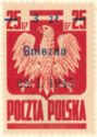 Polish Eagle, Surcharge 3z on 25g Gniezno 22.1.1945