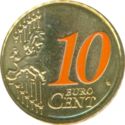 10 Euro Cent (2012 European Soccer - Coloured orange "10")