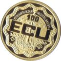 100 Ecu (Royal Visit to Netherlands Antilles - 12½ Ruling Anniversary)