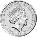 5 Pounds (The Queen's Beasts, Griffin of Edward III, Coloured - Silver)