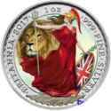 2 Pounds (Britannia with Lion, Coloured)
