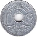 10 Centimes (with dash below MES)
