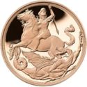 ¼ Sovereign (200th Anniversary of the 'Saint George and the Dragon' design on a Gold Sov