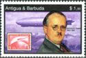 Hermann E. Sieger and Germany 1931 1m Zeppelin Stamp
