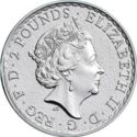 2 Pounds (Britannia with Unicorn, Coloured)