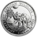 25 Shillings (African Wildlife - Elephant ΒΌ Oz.)