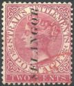 Straits Settlements vertically overprinted SELANGOR