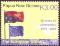 Papua New Guinea and E.U. flags