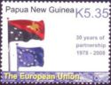 Papua New Guinea and E.U. flags
