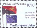 Papua New Guinea and E.U. flags
