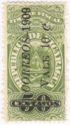 Overprinted fiscal with Coat of Arms