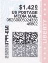 Liberty Bell and Flag - Media Mail