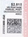 Liberty Bell and Flag - Parcel Post
