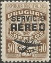 Overprint in black "SERVICIO AEREO" and airplane