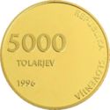 5,000 Tolarjev (5th Anniversary Of Independence)