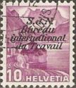 Chillon Castle & Dents du Midi (BIT/ILO overprint)