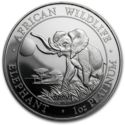 1,000 Shillings (African Wildlife - Elephant 1 Oz. Platinum)