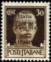 Italian Naval Base in Bordeaux - Overprint on 5 lines