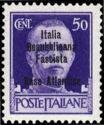 Italian Naval Base in Bordeaux - Overprint on 4 lines
