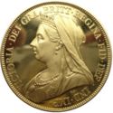 5 Pounds (Sovereign. Queen Victoria Veiled Head)