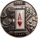 1 Dollar (Dealer Button, Ace of Hearts)