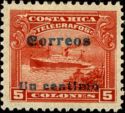 Steamer "Antilles" surcharged 1c on 5Col
