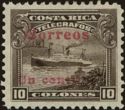 Steamer "Antilles" surcharged 1c on 10Col