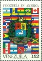 Arms of Venezuela and national flags
