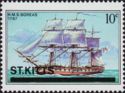 H.M.S. "Boreas", 1787 - overprinted