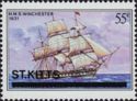 H.M.S. "Winchester", 1831 - overprinted