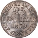 25 Centimes (Post French occupation - 1815~48)