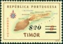 Map of Timor - Surcharged