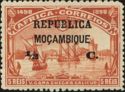 Fleet of Vasco da Gama on the run - on Africa stamp