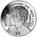 2 Pounds (Baroness Thatcher, LG. OM. PC. FRS - Silver edition)