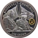 1 Crown (75th anniversary of WWII, Roosevelt & Churchill)