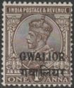 King George V wearing Imperial Crown of India - overprinted