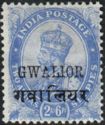 King George V wearing Imperial Crown of India - overprinted