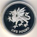 1 Pound (Dragon of Wales - Silver)