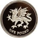 1 Pound (Dragon of Wales - Silver edition)